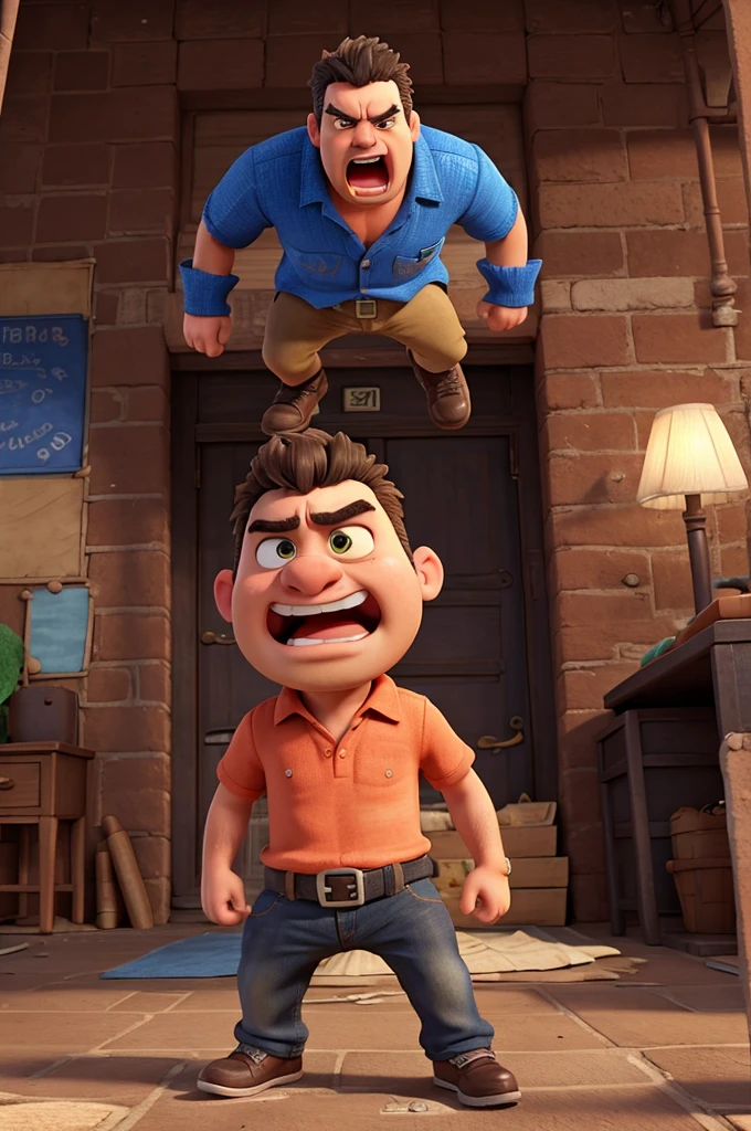 Angry and arrogant man screaming
