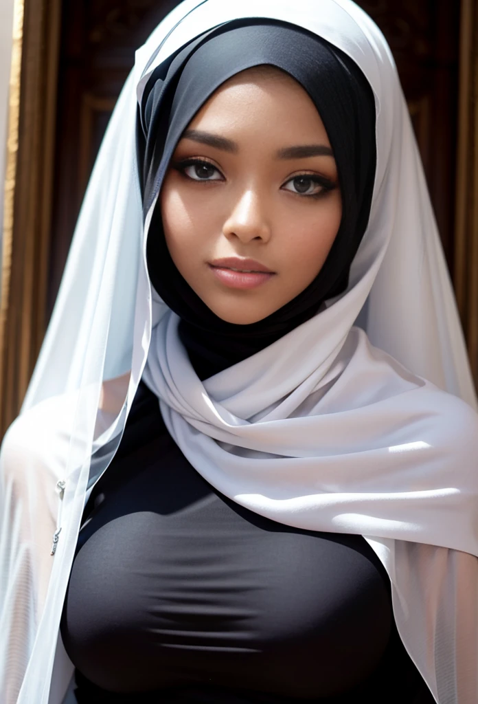 Femme e voilé, portant hijab, tres belles. Photo visage