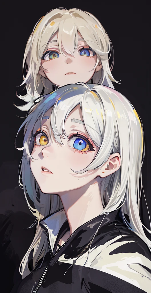 wallpaper,(((Eyes with heterogromia))),((Dark Background)), Realistic Shadows, Realistic environment, Bright surreal eyes,