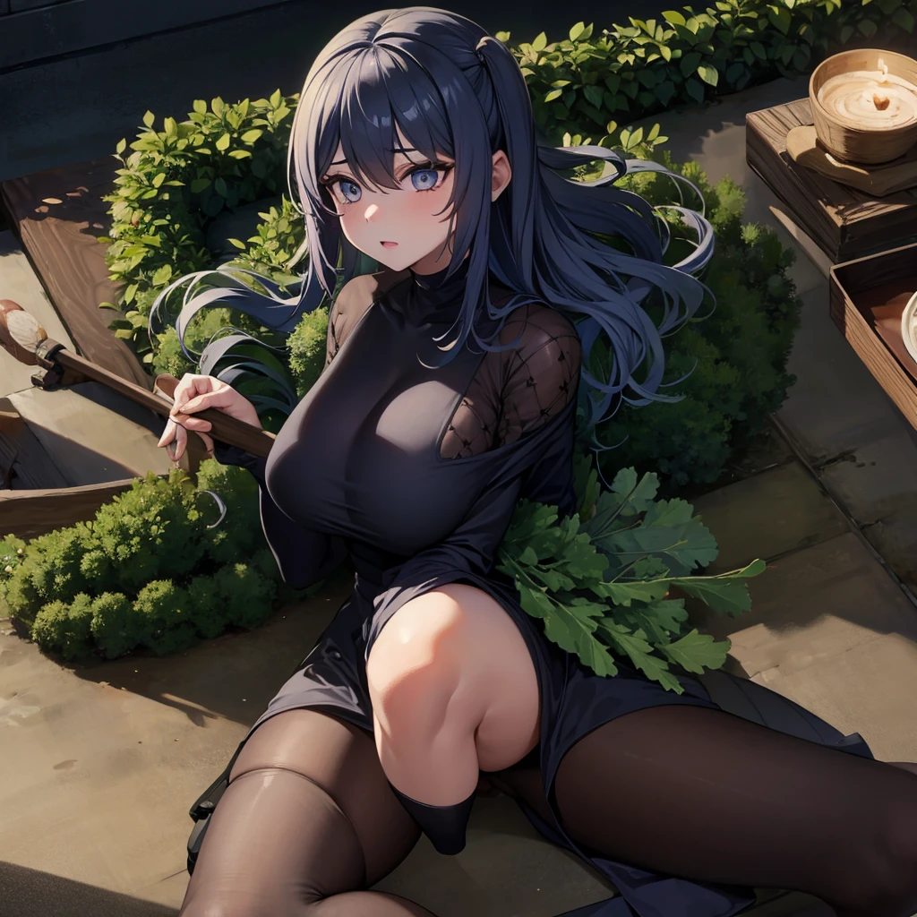 1 girl, Kale, big breasts, private parts appearing crawling