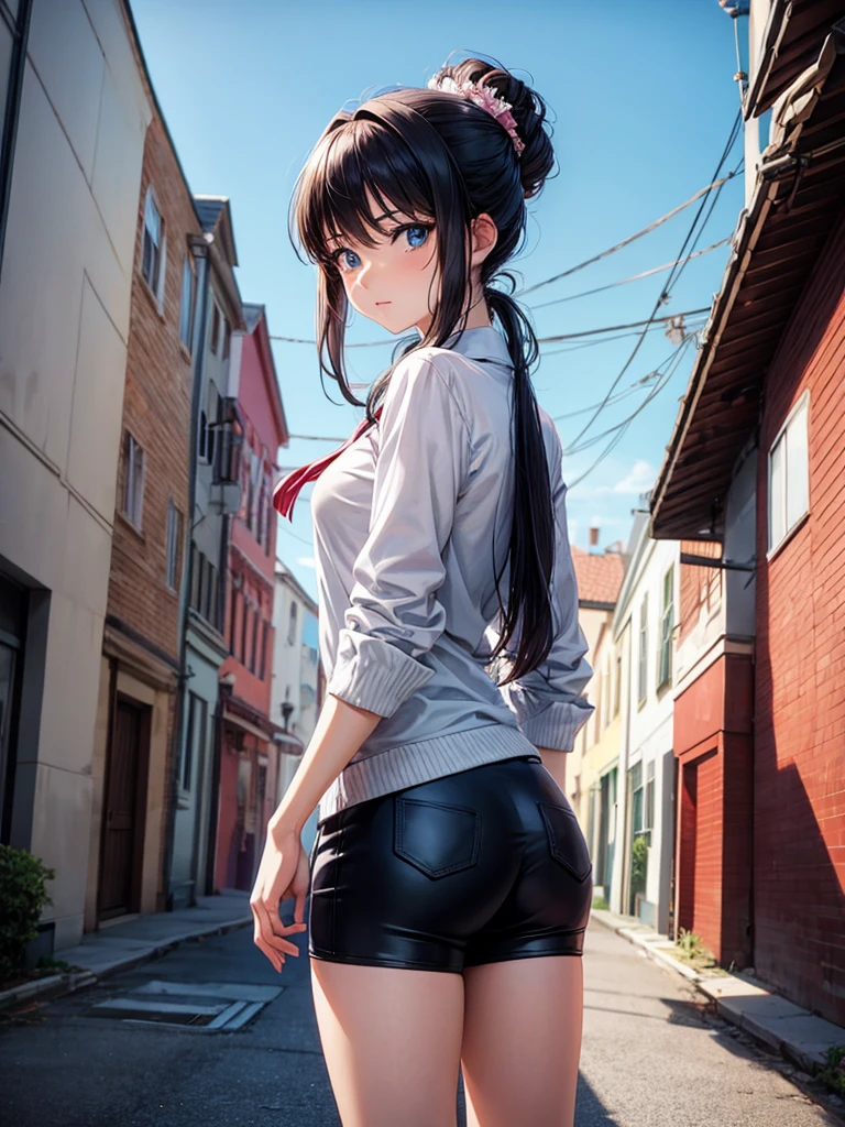 Anime women looking back 