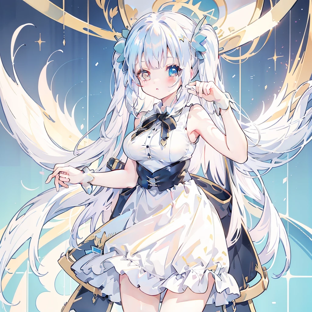 Cute anime girl in beautiful clothes, Azure Lane style,anime goddess,Anime style 4k, Perfect body, Perfect big breasts,((best quality, 8K, masterpiece :1.3)),White，((best quality, 8K, masterpiece :1.3)),anime stlye,character design,full body,outfit design,cute, royal，Large Breasts，Punk style