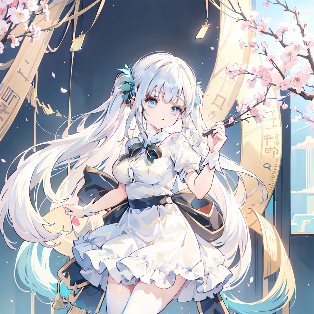 Cute anime girl in beautiful clothes, Azure Lane style,anime goddess,Anime style 4k, Perfect body, Perfect big breasts,((best quality, 8K, masterpiece :1.3)),White，((best quality, 8K, masterpiece :1.3)),anime stlye,character design,full body,outfit design,cute, royal，Large Breasts，Punk style