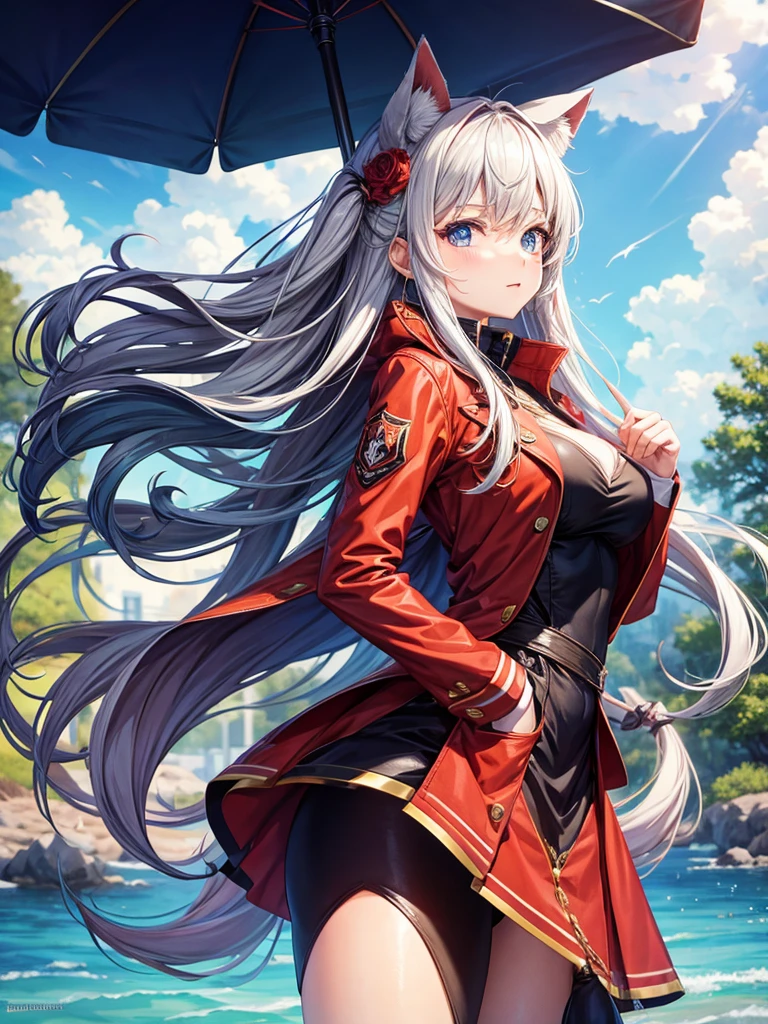 Anime women looking back in tight clothing