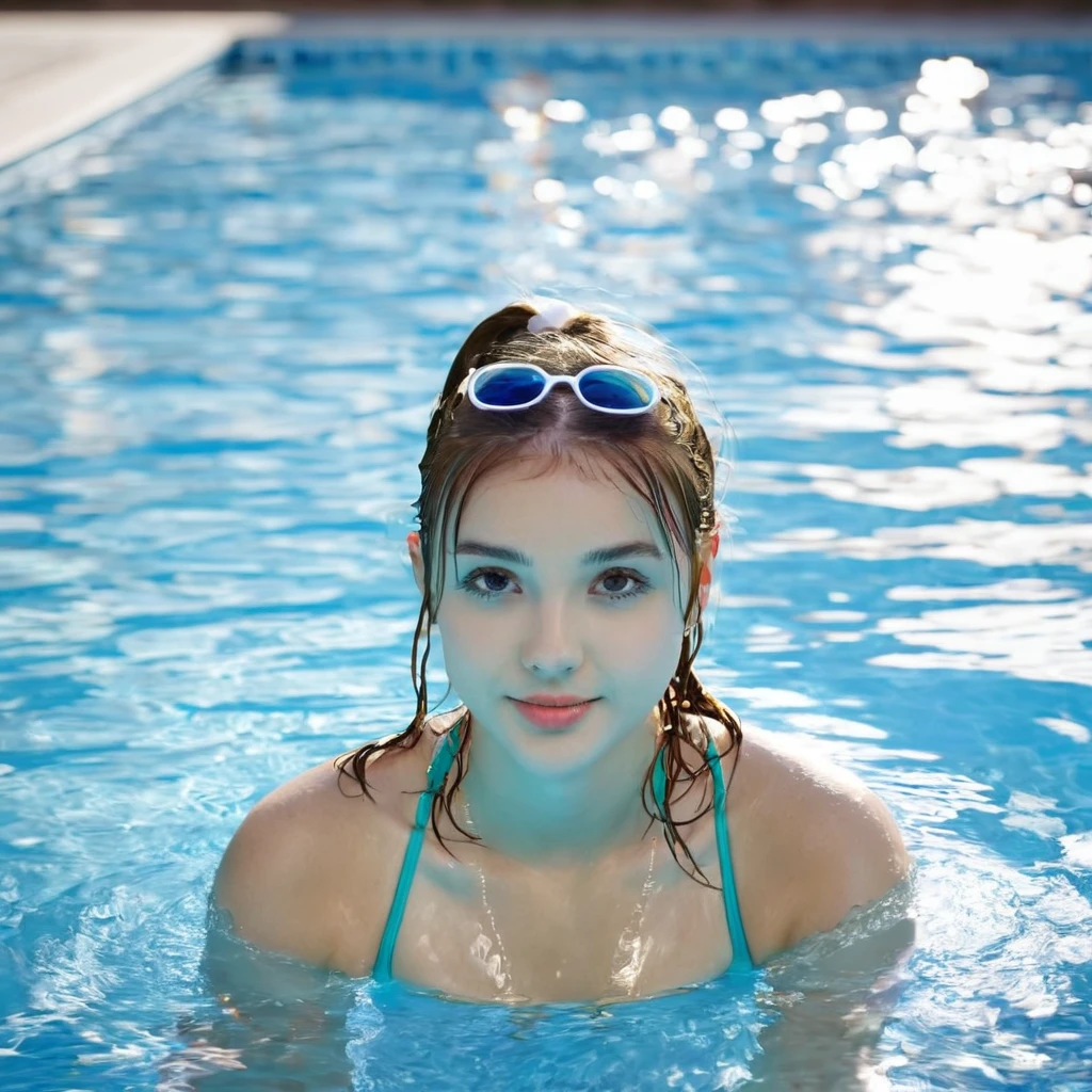 Girl in the pool