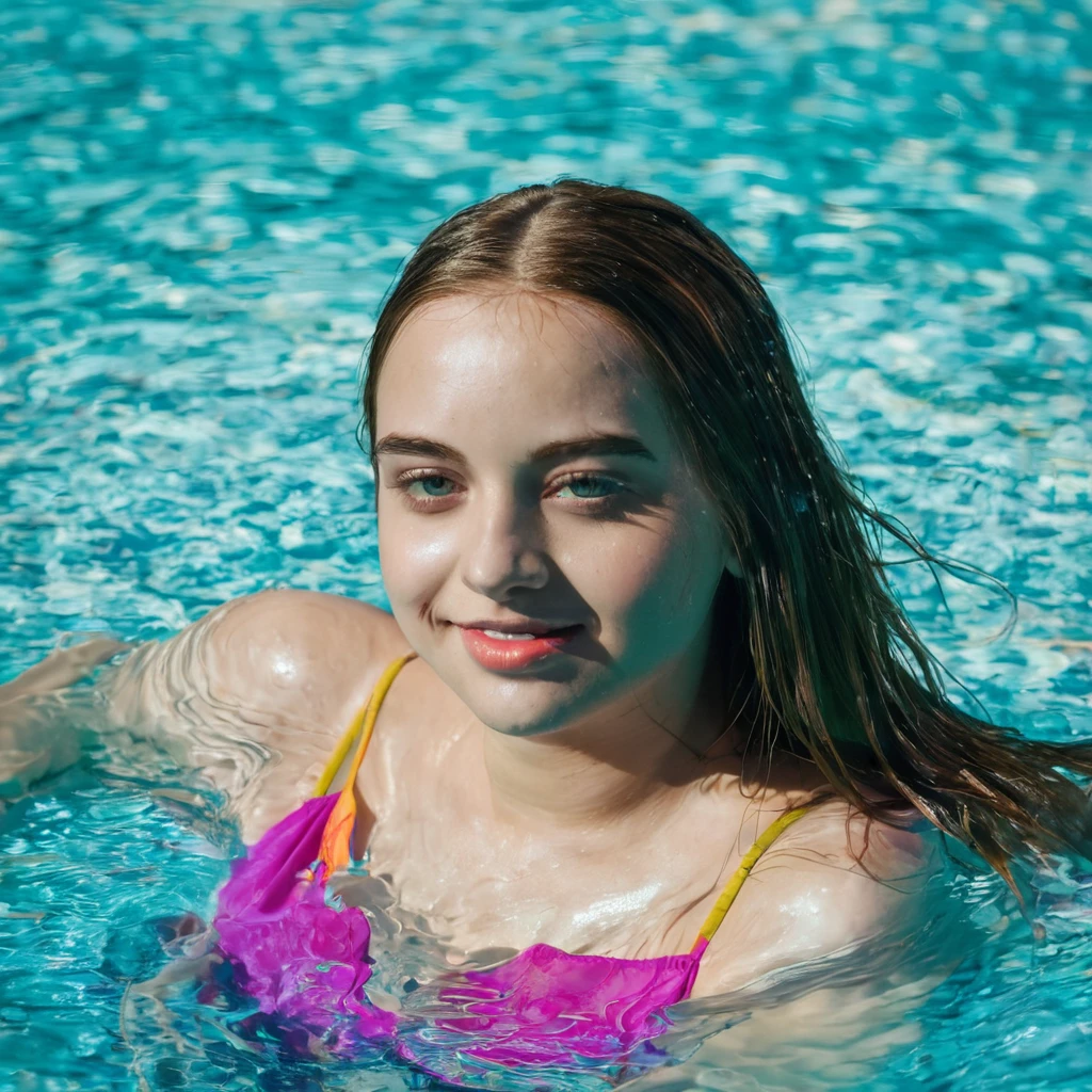 Girl in the pool