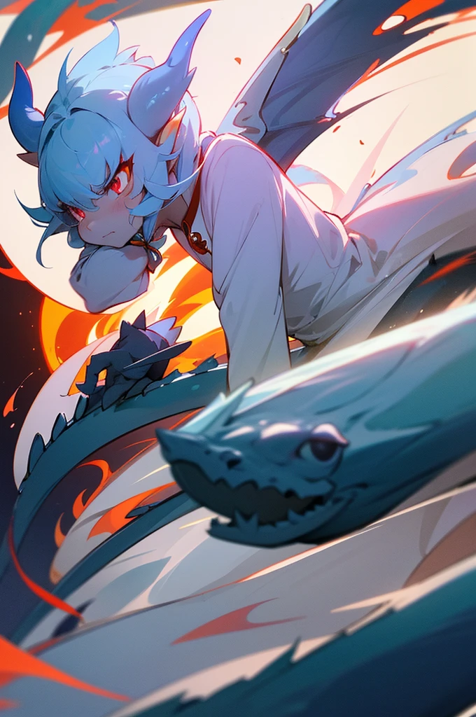 Blue white dragon, Claw, Red eyes, Masterpiece,
Best Quality, ultra detailed, photorealistic, extremely delicate,
(Dragon Chino:1.2), Long body, flying,
roar, breathing flames,
dynamic angle, intense angle, cinematic lighting,