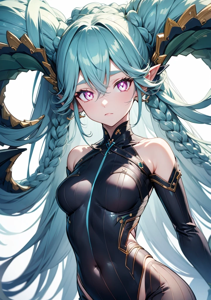 tiamat, tiamat, absurdly long hair, aqua hair, braid, curled horns, gradient hair, horns, long horns, multicolored hair, pink eyes, pointy ears, symbol-shaped pupils, twin braids, (x-shaped pupils:1.5),
BREAK ,
BREAK looking at viewer,
BREAK outdoors,
BREAK (masterpiece:1.2), best quality, high resolution, unity 8k wallpaper, (illustration:0.8), (beautiful detailed eyes:1.6), extremely detailed face, perfect lighting, extremely detailed CG, (perfect hands, perfect anatomy),