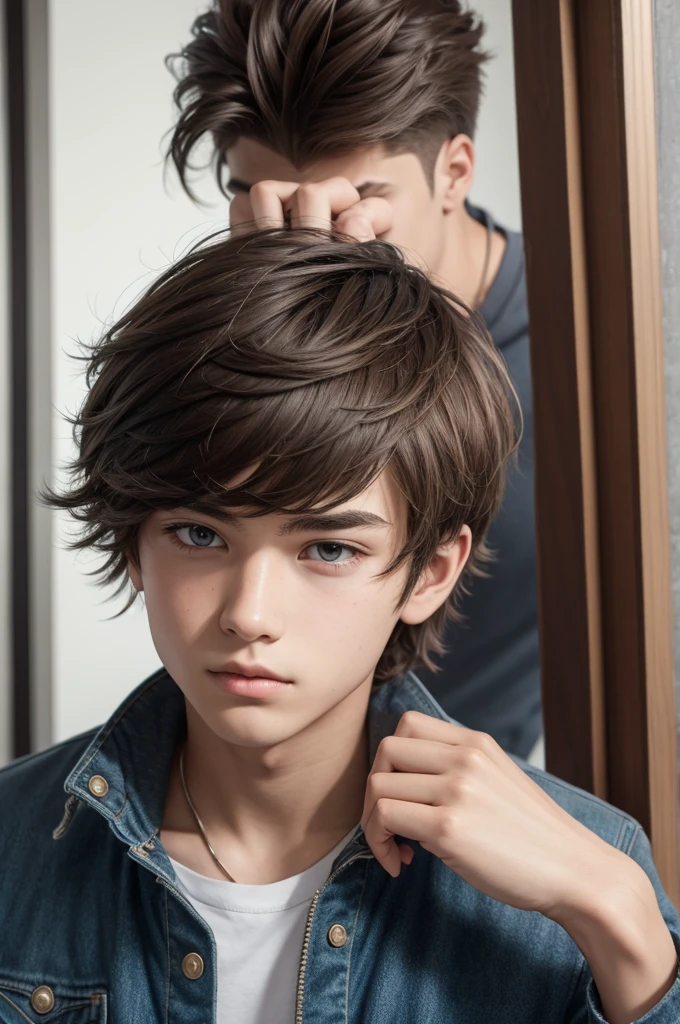 Teenage male hair 