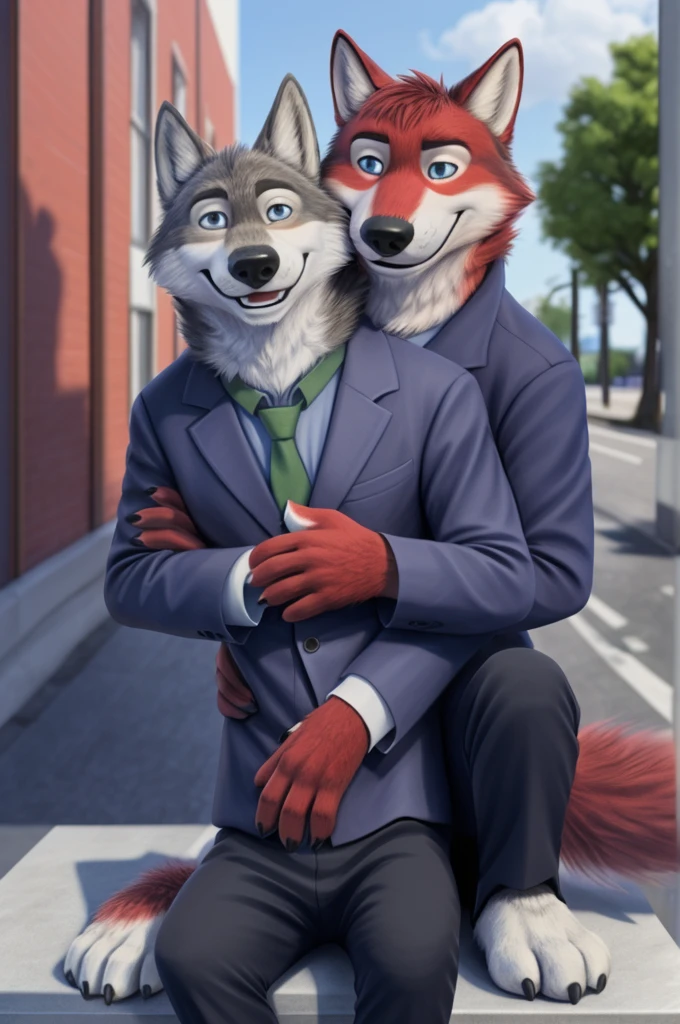 Ivan Wolfbach (сотрудник Аэропорта Domodedovo),high,Beautiful,slim,24 years,wolf, red fur,high Beautiful wolf, 24 years,(red body:1,3),beautiful blue eyes,Domodedovo, Russia, Аэропорт Domodedovo,gray shirt, green tie, trousers,Dog, wolf, detailed fur, a male, antro, paw pads, finger claws, per viewer, 5 fingers, paws, 5 fingers, day, digital photography, soft focus, Good mood на приеме,sitting in the dentist's office, Photorealism, realistic , Photorealism, digital style, from close walks around the city, Very close to the camera, digital photography, positive smile, Good, mood, green tie, dental treatment in hospital, they don't see well, pilot patch, 4 yellow stripes on sleeves,
masterpiece, Best quality, ultra realistic, 8 k)