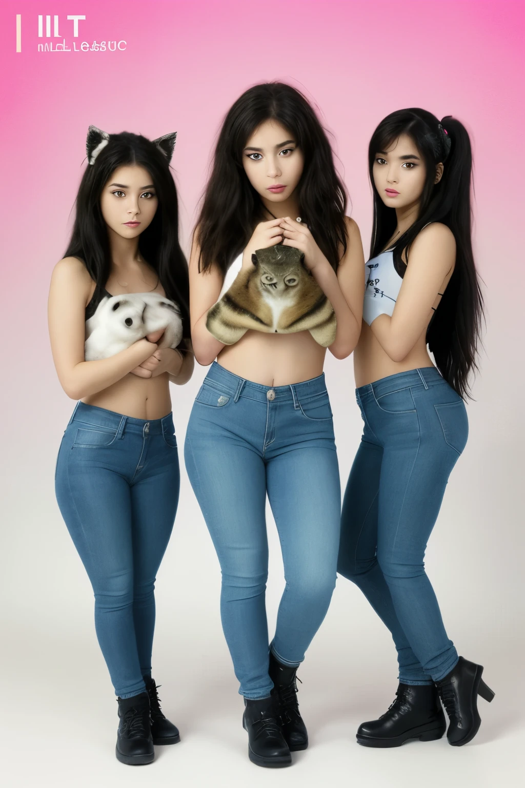 Se nuevo pero hazlo mas creible for a new group of girls, what animal would look nice that always goes around them?, the girl group is called illit give a strange or normal pet or animal to go with the group of new girls. the illit musical band. that have a mysterious air almost like newjeans. give them something with more meaning that represents them as a nascent group.
Apply the mystery view, professional image. Data hd