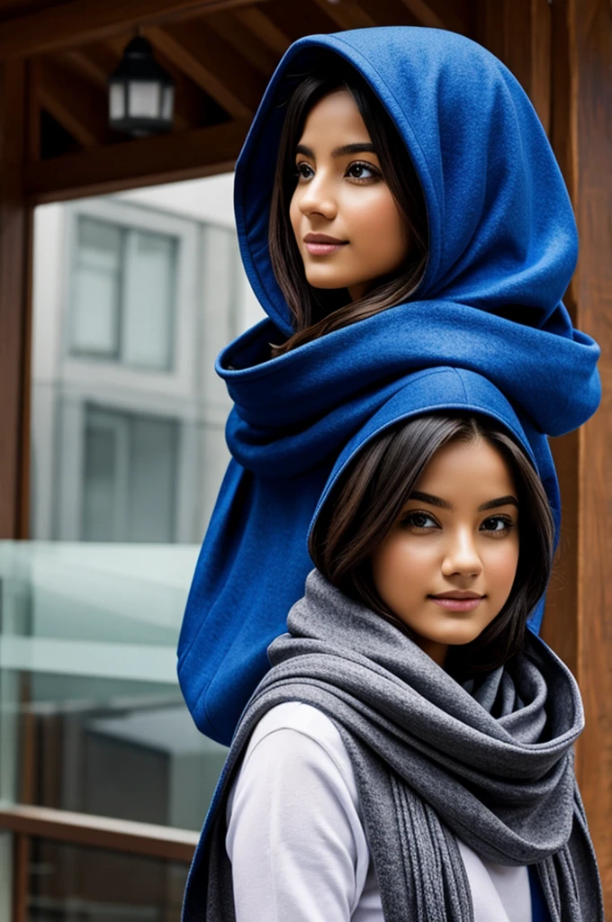 auto color changing hooded scarf 