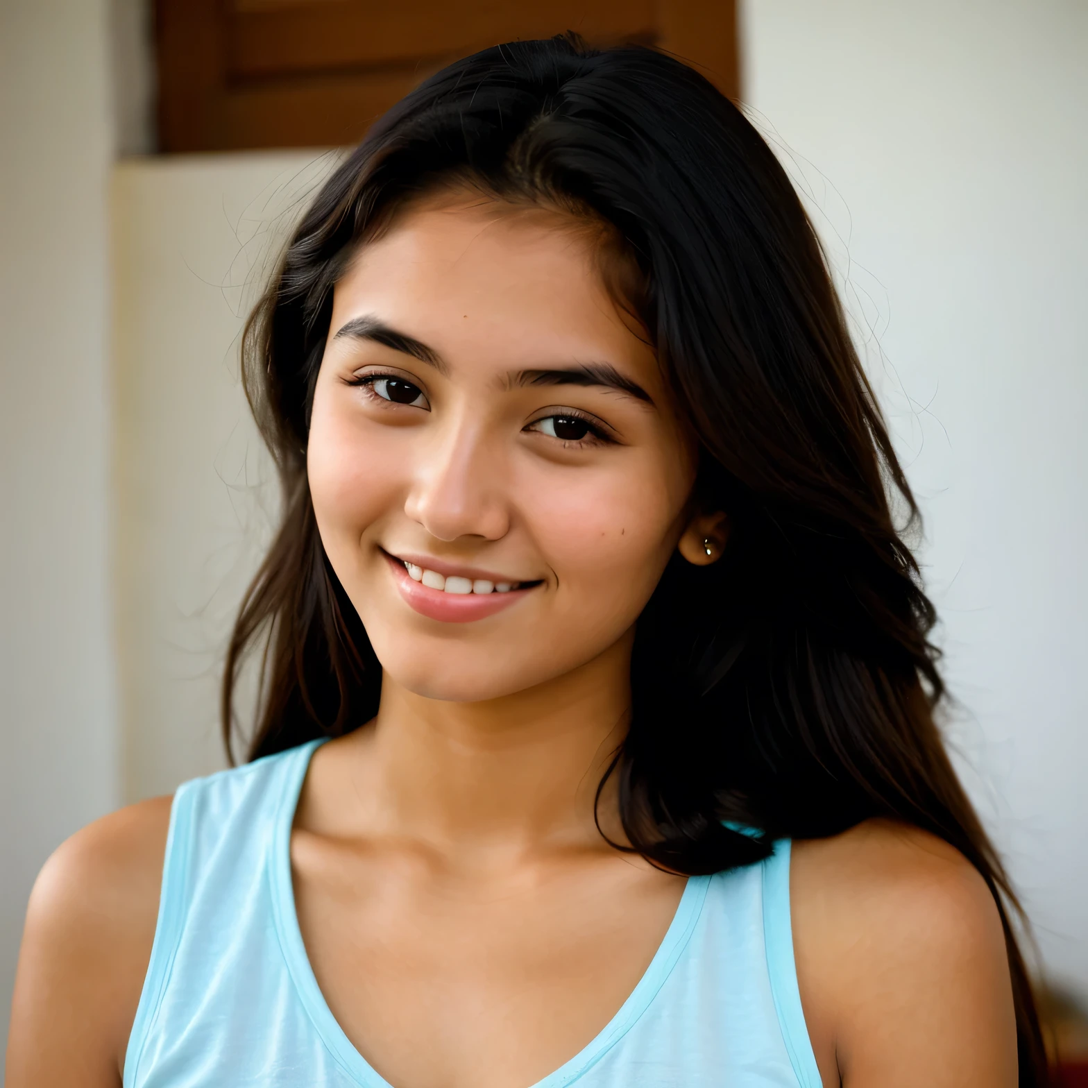 very beautiful young woman of 18 years old Bolivian