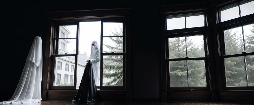 GHOST IN THE HOUSE DARK IN THE WINDOW