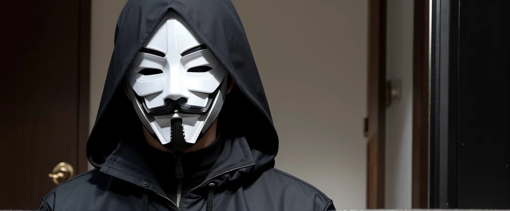 AN ANONYMOUS MAN WITH A MASK