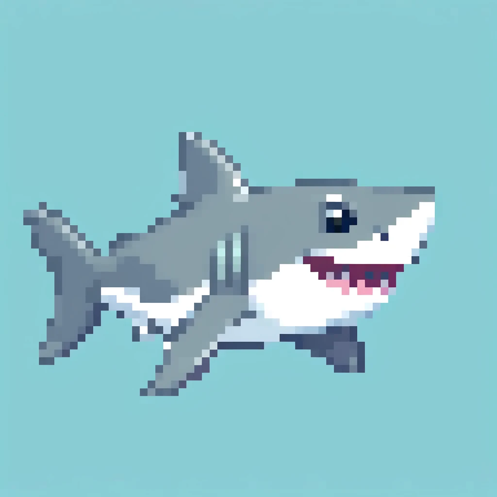 Baby Shark, Pixel art, PixArFK,