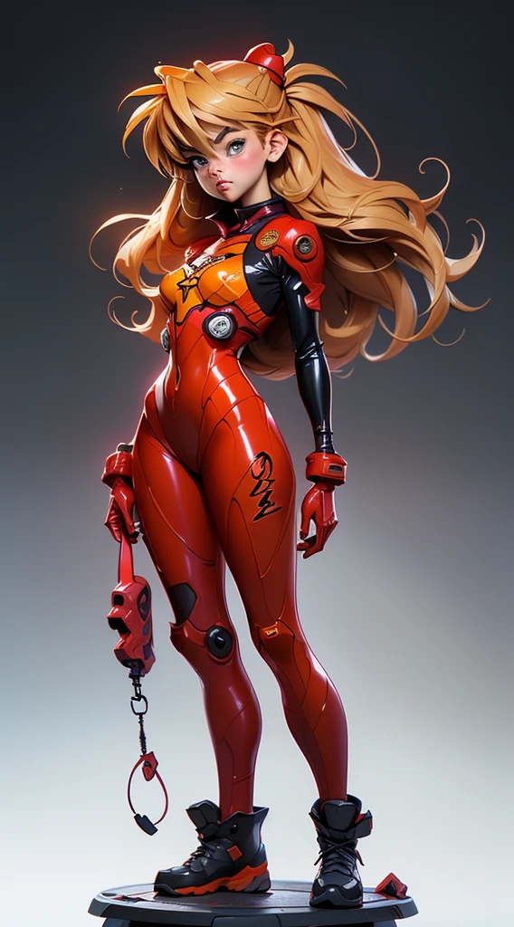 ((The best quality, better resolution, Award-winning portrait, Official Art)), ((perfect masterpiece)), ((realist)) and ultra detailed photography of a nerdy cyberpunk souryuu asuka langley girl with gothic and post apocalyptic colors.. She has ((long blonde hair)), Carry a (Harajuku inspired cyberpunk tech top) and a (Harajuku inspired cyberpunk tech clothing bottom:1.2) , ((the most beautiful and sexy aesthetic)), sexy, Super huge tits hugely giant, Cleavage showing, hot,(souryuu asuka langley latex bodysuit:1.4)