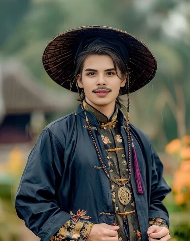 Close-up of woman wearing red dress and gold jewelry, traditional beauty, Wear gold jewelry, Vietnamese woman, Southeast Asia that has existed for a long time, Southeast Asians with round faces, beautiful oriental woman, Sukhothai dress, asian woman