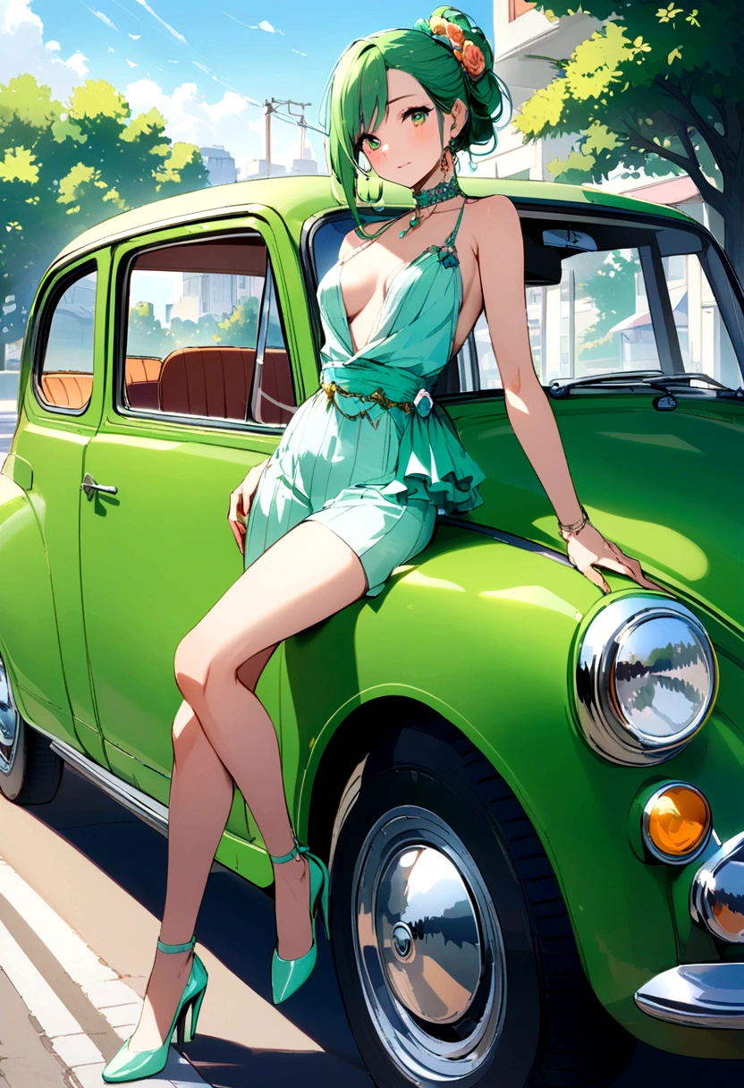 Green car