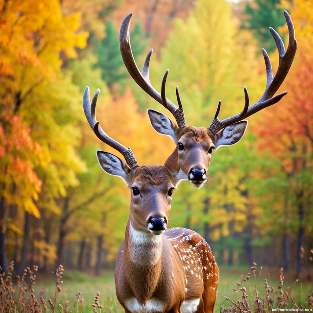 Create an imaginative and eye-catching image of a deer facing forward with its tongue playfully sticking out. The image should be unique and creative, designed to stand out as a thumbnail. Use vibrant colors and a whimsical style to make the scene captivating and engaging. The background should complement the deer's playful expression, adding to the overall fun and distinctive feel of the image.