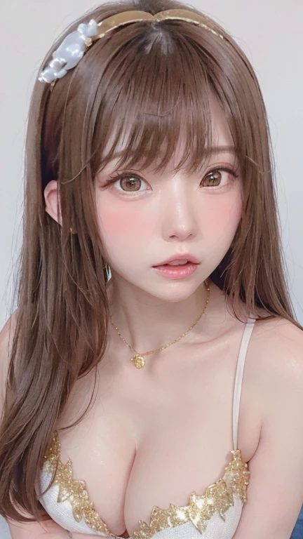 Simple white background,Sparkling,
barefoot,White Dress,Cleavage,clavicle, belly button,Bare shoulders, Gold leaf on head,
bracelet, Earrings, gem,Pearl, Gold Necklace, explosion,
1 Girll, 20 years,young woman,beautiful指,beautiful長い脚,beautiful体,柔らかいLarge Breasts,柔らかくてLarge Breastsに手を添えて,
beautiful鼻,beautifulキャラクターデザイン, 完璧なeye, perfect face,表情豊かなeye,Perfect balance,The whole body is visible,
Look at the scene,(Focus on her face...),Mouth closed, (Innocent_big_eye:1.0),(Light_笑face:0.3),
Formal art,High-definition CG module 8K back, perfect Lighting,color付きの, bright_front_face_Lighting,White skin,
(masterpiece:1.0),(Highest_quality:1.0), 非常にHigh resolution,4K,Very detailed,
photograph, 8K, High resolution, High resolution, Confused:1.2, Kodak Portrait 400, Film Grain, Blurred Background, Bokeh:1.2, Lens flare, (Vibrant_color:1.2),プロのphotograph,
(Large Breasts:1.4), (beautiful_face:1.5),(narrow_Waist), 彼女はLarge Breastsをつけた, Closed mouth 笑face, , Shiny Hair, 赤いeye, Blonde, bangs, alone, Antenna Hair, lipstick, 1 Girl, short hair,Duck mouth