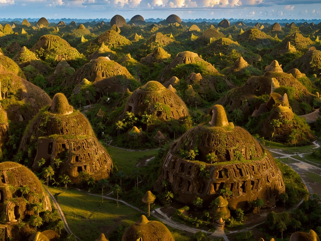 [[((Wide-angle aerial shot of the iconic Chocolate Hills in Bohol:1.6)), with their unique, rounded formations and lush greenery. The scene is set in the late afternoon with soft, natural lighting enhancing the beauty of the landscape. The expansive view captures the rolling hills covered in green grass, with the sun casting a warm glow over the entire area. The image should be in ((8K resolution:1.5)) with ((hyper-realistic detail:1.6)). The focus is entirely on the breathtaking landscape of the Chocolate Hills, showcasing their unique and captivating beauty.]]