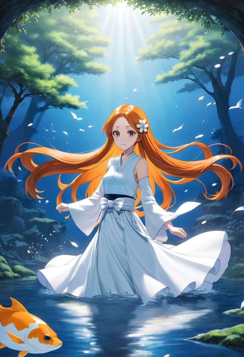 A dreamlike illustration of Orihime