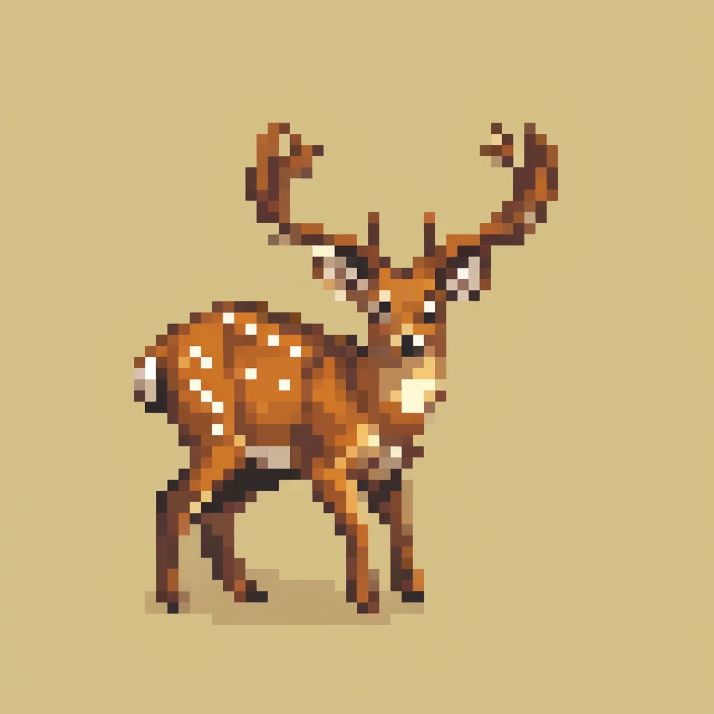 deer,  Pixel art, PixArFK, 