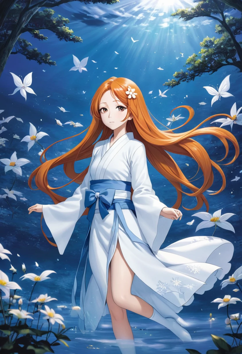 A dreamlike illustration of Orihime