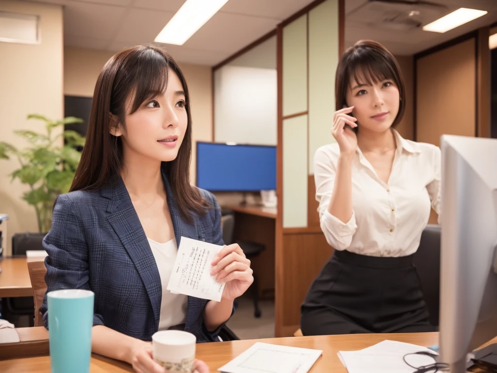 Japanese women、OL、30 years old、office、Encourage this、Talk to、Daytime、