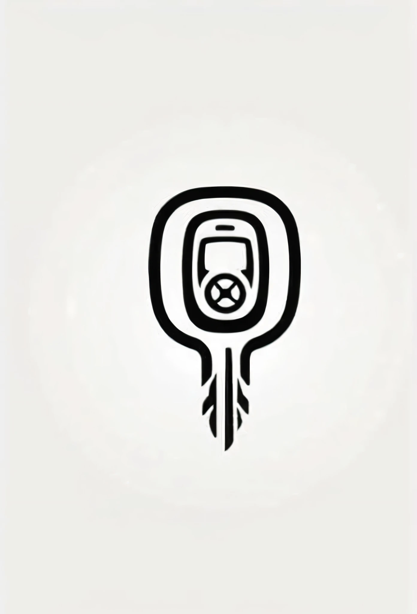 Car smart key logo car smart key replacement、Digital key on your smartphone、
A logo that embodies a new era of system that allows you to operate your car without a key. A very cool, chic and modern design. The background is white.