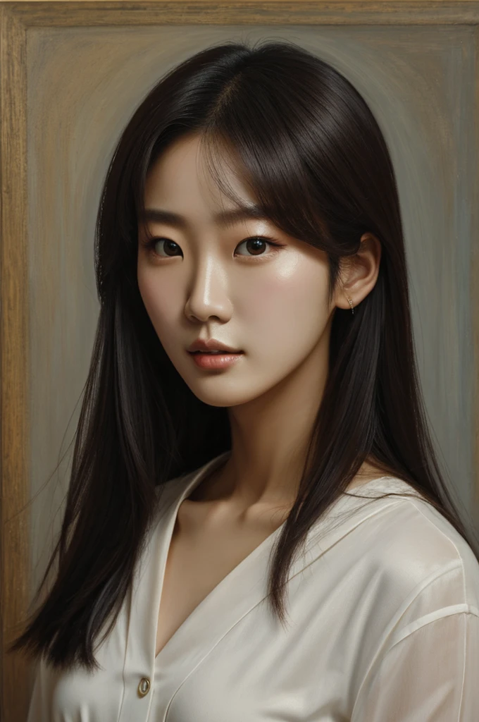 Best portrait of a Korean model oil painting