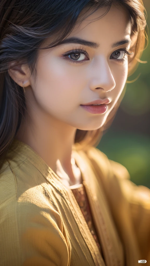 realistic portrait of Rashmika mandanna, 1girl, beautiful detailed eyes, beautiful detailed lips, extremely detailed face, long eyelashes, intricate hairstyle, close up, soft lighting, warm color tone, cinematic composition, photorealistic, 8k, (best quality,4k,8k,highres,masterpiece:1.2),ultra-detailed,(realistic,photorealistic,photo-realistic:1.37)