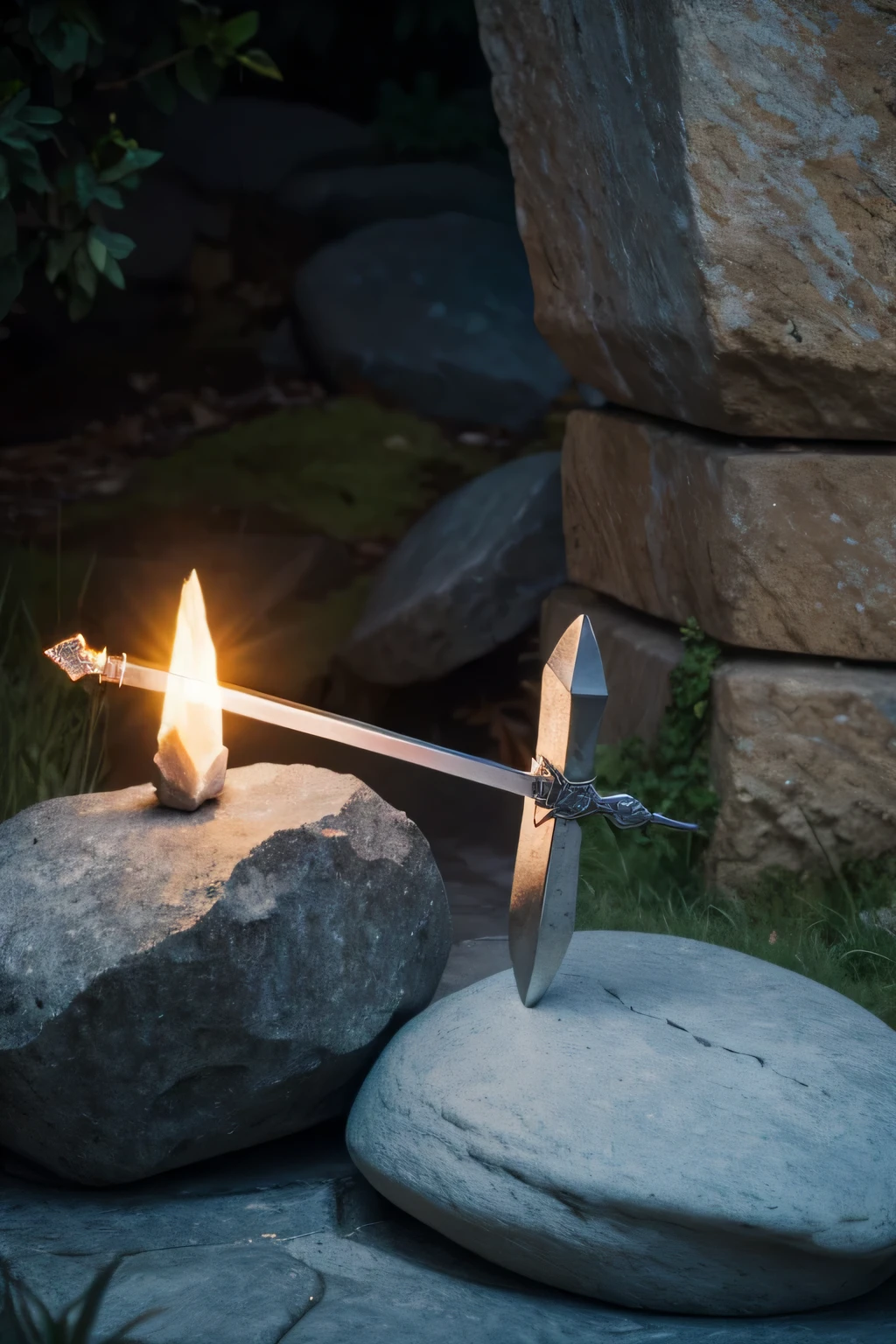The stone with the sword in the stone stuck in the stone before she died