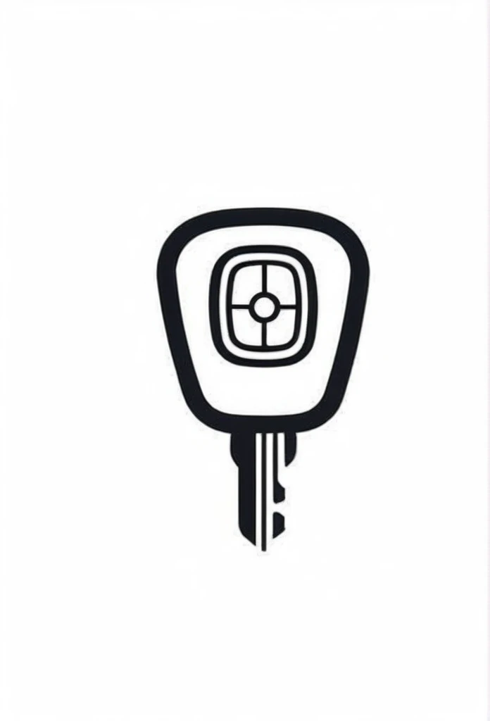 Logo of a smart key for a car that can be operated with a smartphone A logo of a smart key with a car logo drawn on the screen of a smartphone Pretty cool Chic and modern design Background is white