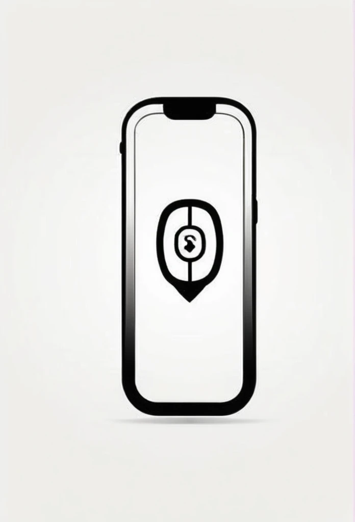 Logo of a smart key for a car that can be operated with a smartphone A logo of a smart key with a car logo drawn on the screen of a smartphone Pretty cool Chic and modern design Background is white