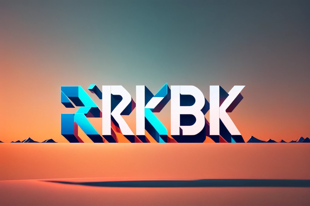 a digital logo with the word "RICK", bold text, modern sans-serif font, minimalist style, sleek and elegant design, vibrant color palette, dynamic composition, social media branding, high quality, 4k, 8k