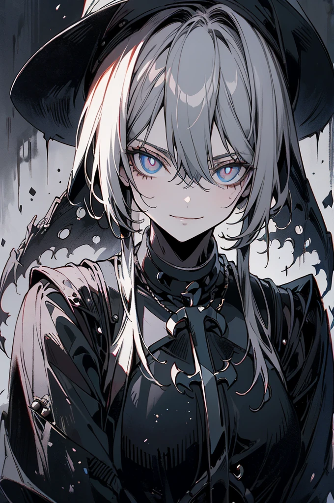 {-error_of_anatomy:1.0} Punisher, Nightmare Before Christmas style, (masterpiece, Highest quality), (Perfect hands), (Surreal:1.6), (oftailed face), (受賞歴ofある), (sharp), (8K resolution), (Cinema Lighting), color: Dark and gloomy, (幽霊ofような), (intense expression), (Spooky atmosphere), (Dramatic Shadows), (Dynamic pose), (an ominous雰囲気), (artistically renofred), (an ominous), (Fascinating), (Gothic), (Mysterious Setinodi Color Palette), (Skillfully drawn), (an ominous smile), (Fascinating eyes), (Horror elements), (Fascinating composition), (印象的なanatomy), (Striking contrast), (an ominous mood), (Exquisite craftsmanship), (Nuns), classic Nuns wear, (黄colorい目),