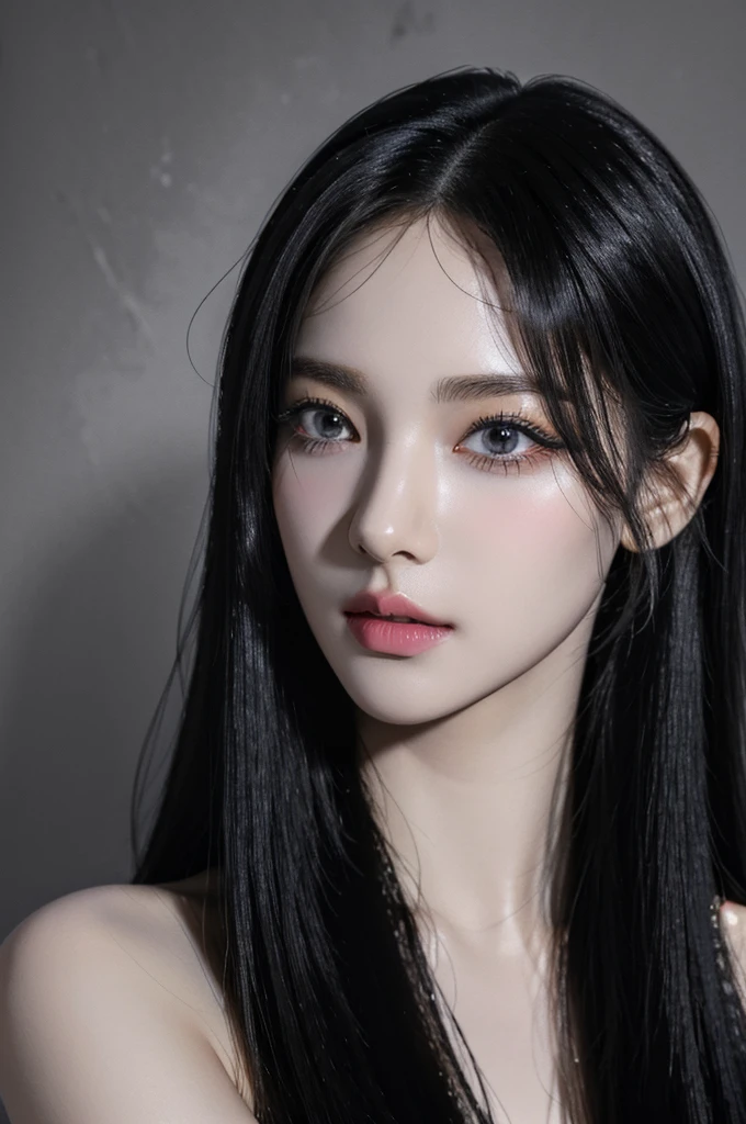 (best quality:1.4),(masterpiece:1.4),(photorealistic:1.4),(ultra high res, raw photo:1.4),(hdr, hyperdetailed:1.2),close up, 1woman,(black long straight hair:1.4), close up, (long eyelashes)