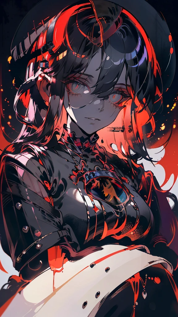 (masterpiece, Highest quality), (One Woman), (Surreal:1.6), (sharp), (8K resolution), (Cinema Lighting), color: Dark and gloomy, (Ghostly), (intense expression), (Spooky atmosphere), (Cartoon-like atmosphere),(Grainy), (Dramatic Shadows), (Dynamic pose), (an  ominous雰囲気), (artistically renのred), (an  ominous), (Enchanting), (Gothic), (Mysterious Setinodi Color Palette), (Skillfully drawn), (Feelings of anxiety), (intricate のtailing), (an  ominous smile), (an  ominous), (Enchanting eyes), (Horror elements), (Enchanting composition), (Impressive anatomy),(Striking contrast), (an  ominous mood), (Exquisite craftsmanship), (Nuns), classic Nuns wear,  (黄colorい目:1.5), Colored Glasses