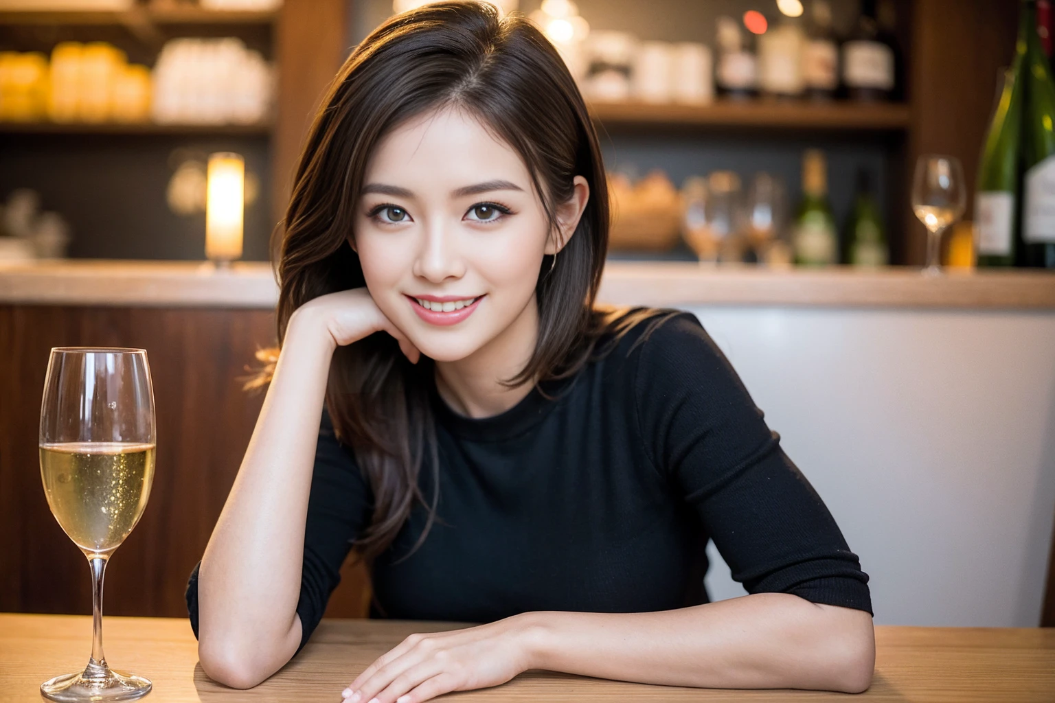 ((Highest quality、8K、masterpiece:1.3))、slimカップル、modelカップル、(Realistic, Intricate details:1.2), full-course dinner、Wine Party、Amazing view of the sunset sky and clouds、A bright smile、The wonderfulness of smile、Bright image、The beauty of wine, Beautiful Face, blue eyes, The light shines on your face, Blushing, short hair,Bright Face、 (Age 37), 39 years old, red wine 、Appetizers、Italian food、Wine bottle、Champagne、sparkling wine、Two beauties、Brown Hair、Shortcuts、Long sleeve shirt、dress、Beautiful woman 1, (slimな顔), (The body is slim), (Brown Hair), (Shortcuts), cheeks turn a little red,Attractive beauty、restaurant, In a prominent place (From the waist up) Nova Frog Style, actress, model, Upper Body, White wine, slim, wine glass, 中央に置かれたwine glass, smile, (smile: 1.15), Beautiful fine grain, Depth f/2,saturation, High Contrast, Strong light and shadow,Moist Body:1.5、3D texture、Delicate eyes、Brown Hair、The hair is very shiny、