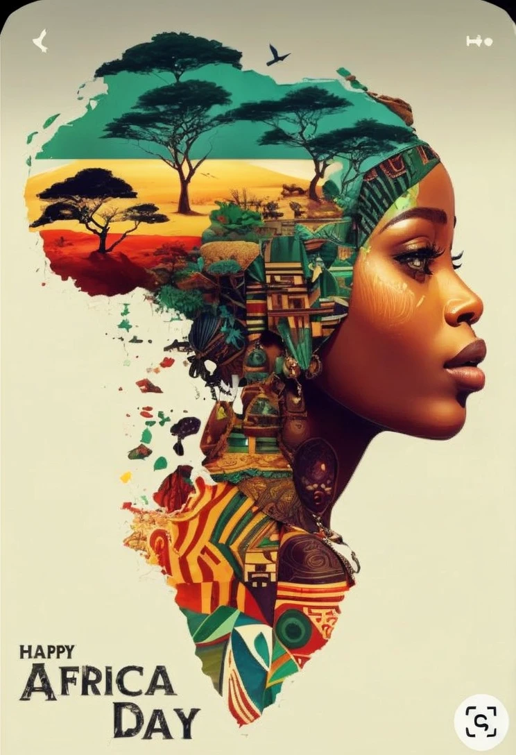 a beautiful black woman, baobab tree, map of africa, circular border, tree shape, detailed facial features, highly detailed, realistic, photorealistic, 8k, detailed skin, detailed clothing, detailed environment, beautiful lighting, cinematic composition, vivid colors, dynamic pose, dramatic lighting, dramatic atmosphere