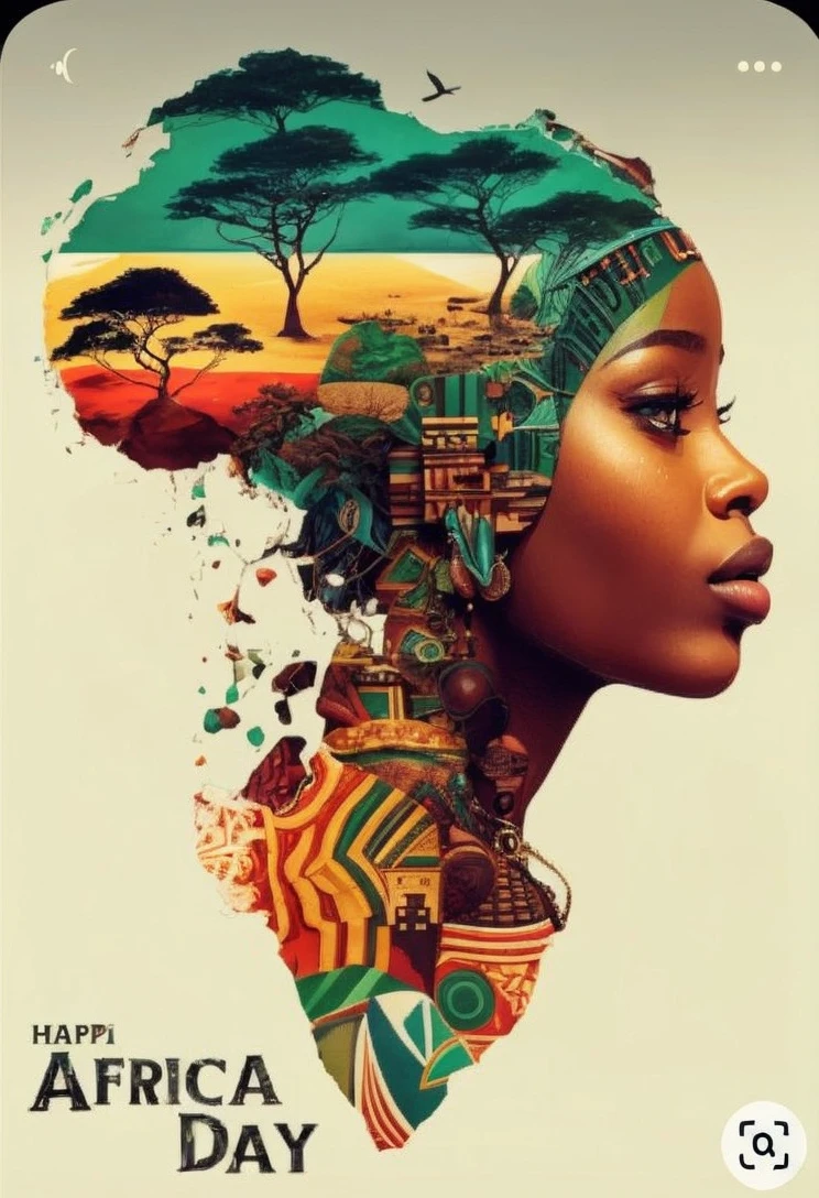 a beautiful black woman, baobab tree, map of africa, circular border, tree shape, detailed facial features, highly detailed, realistic, photorealistic, 8k, detailed skin, detailed clothing, detailed environment, beautiful lighting, cinematic composition, vivid colors, dynamic pose, dramatic lighting, dramatic atmosphere