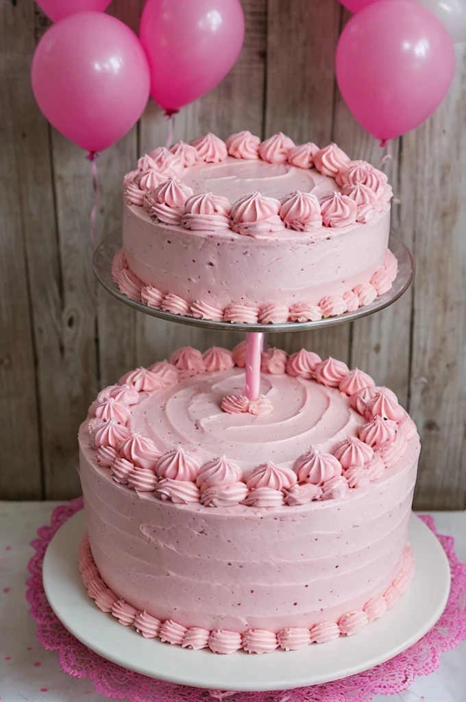 Pink cake, pink birthday party, number 18