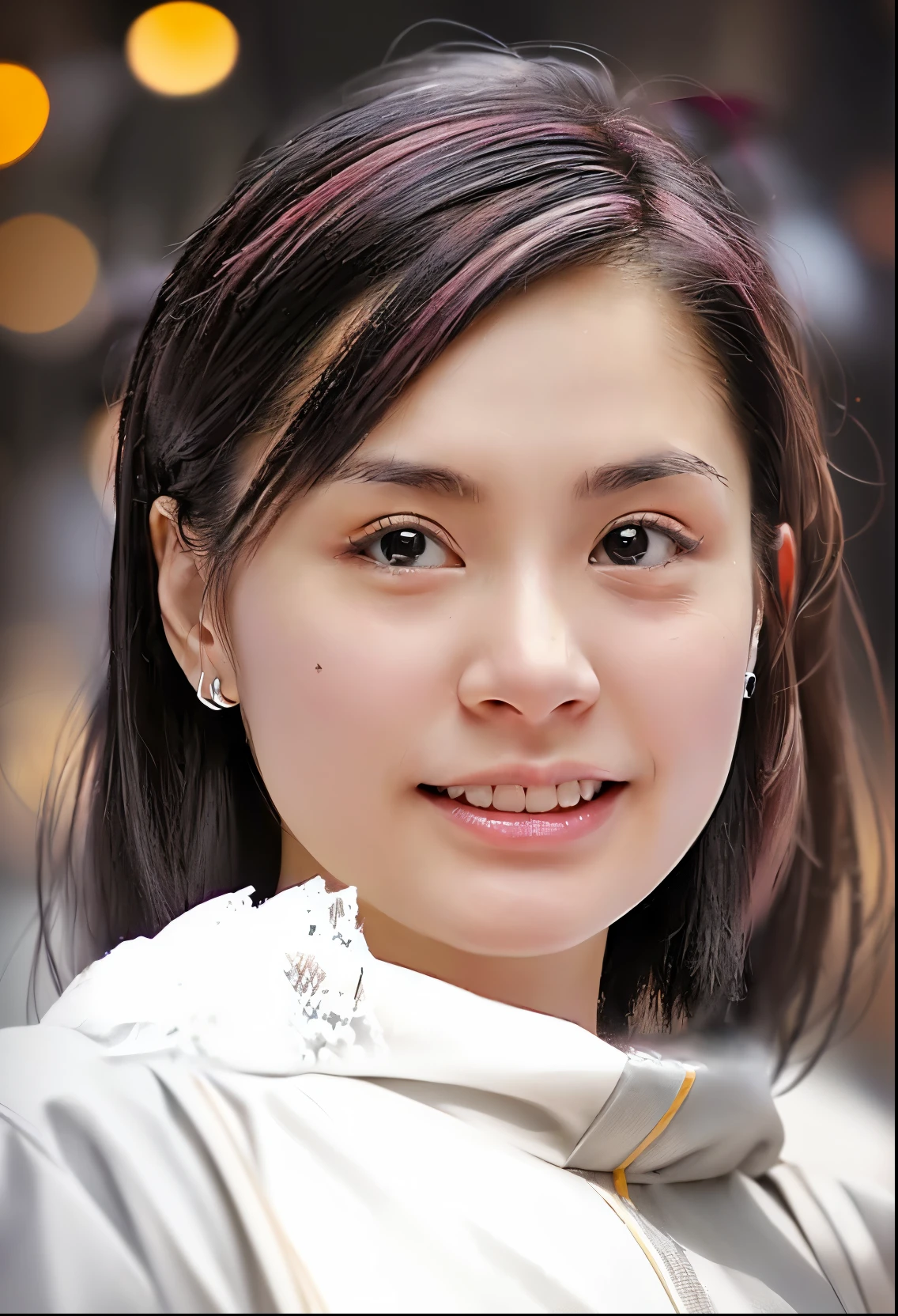 bokeh background. grey white clothes