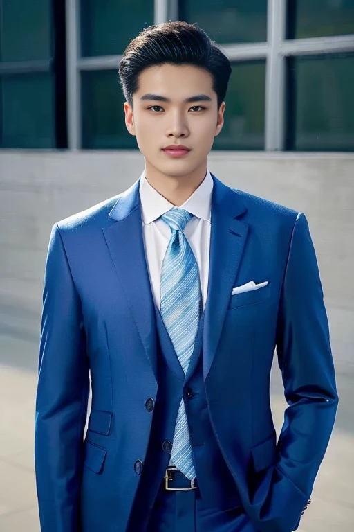 Haraf man looking at camera, perfect has a round face, man with round face, Southeast Asian man with a round face, Profile picture, charming anime,ภาพสามมิติ 8K,45 high quality colored lights,000,000,000 pixels, photo, post-trade photo, animation, The character is in her natural pose., Southeast Asian man with a round face, Profile picture 3-D, 8K, 45,000,000 pixcls, Cloak with gold letters, Cheongsam, cloth coatที่ได้แรงบันดาลใจจากมังกร, Chinese dress, Chinese dress, with ancient Chinese clothes, Wearing a red, gilded robe, Tailoring a suit according to tradition, cloth coat, Wear a red formal dress