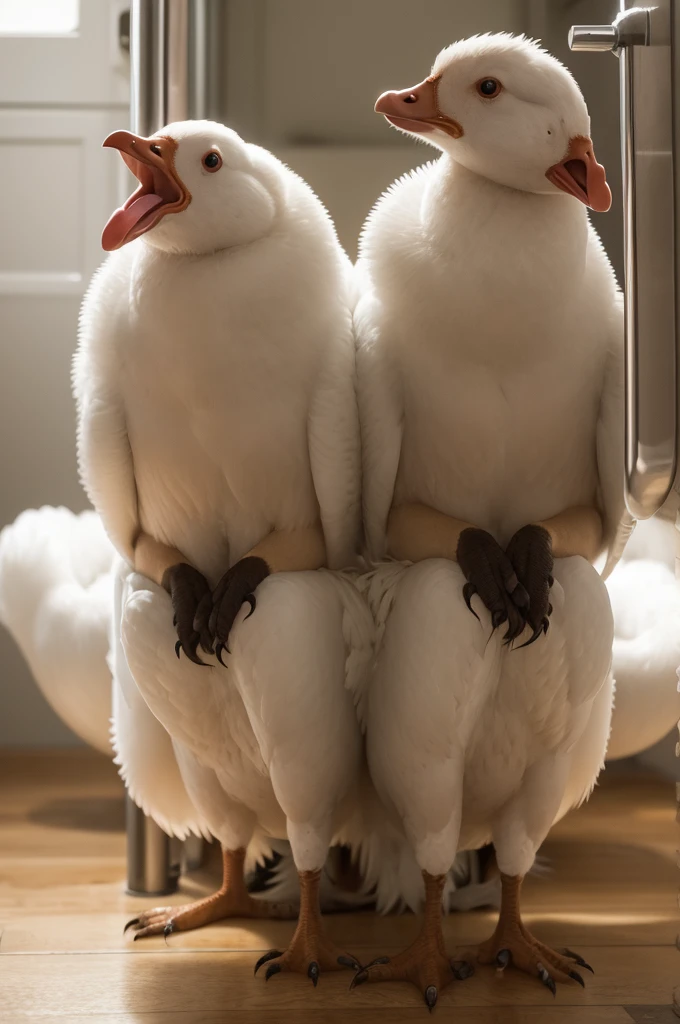 Photo of a couple of gooses in the can be a couple of goblins 