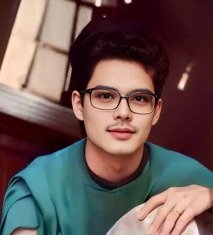 Haraf man looking at camera, perfect has a round face, man with round face, Southeast Asian man with a round face, Profile picture, charming anime,ภาพสามมิติ 8K,45 high quality colored lights,000,000,000 pixels, photo, post-trade photo, animation, The character is in her natural pose., Southeast Asian man with a round face, Profile picture 3-D, 8K, 45,000,000 pixcls, Cloak with gold letters, Cheongsam, cloth coatที่ได้แรงบันดาลใจจากมังกร, Chinese dress, Chinese dress, with ancient Chinese clothes, Wearing a red, gilded robe, Tailoring a suit according to tradition, cloth coat, Wear a red formal dress