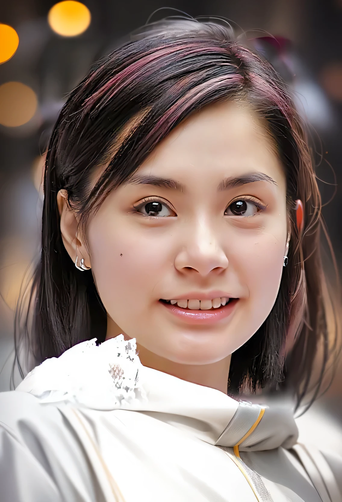 bokeh background. grey white clothes
