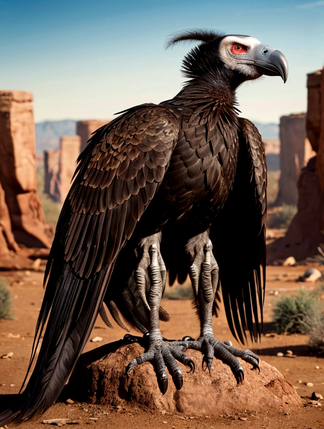 Anthropomorphic Vulture in the Wild West